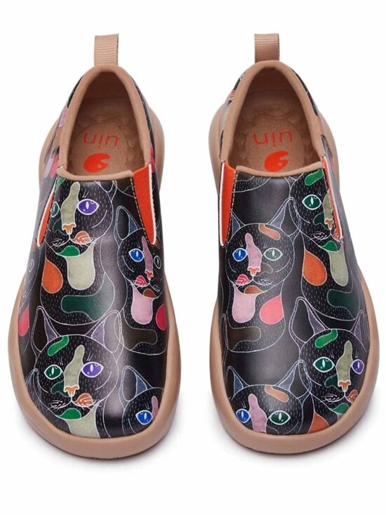 Size 12 Mens UIN Leopard Cat Slip-On Flats Artistic Print Comfort Casual Shoes main image 4
